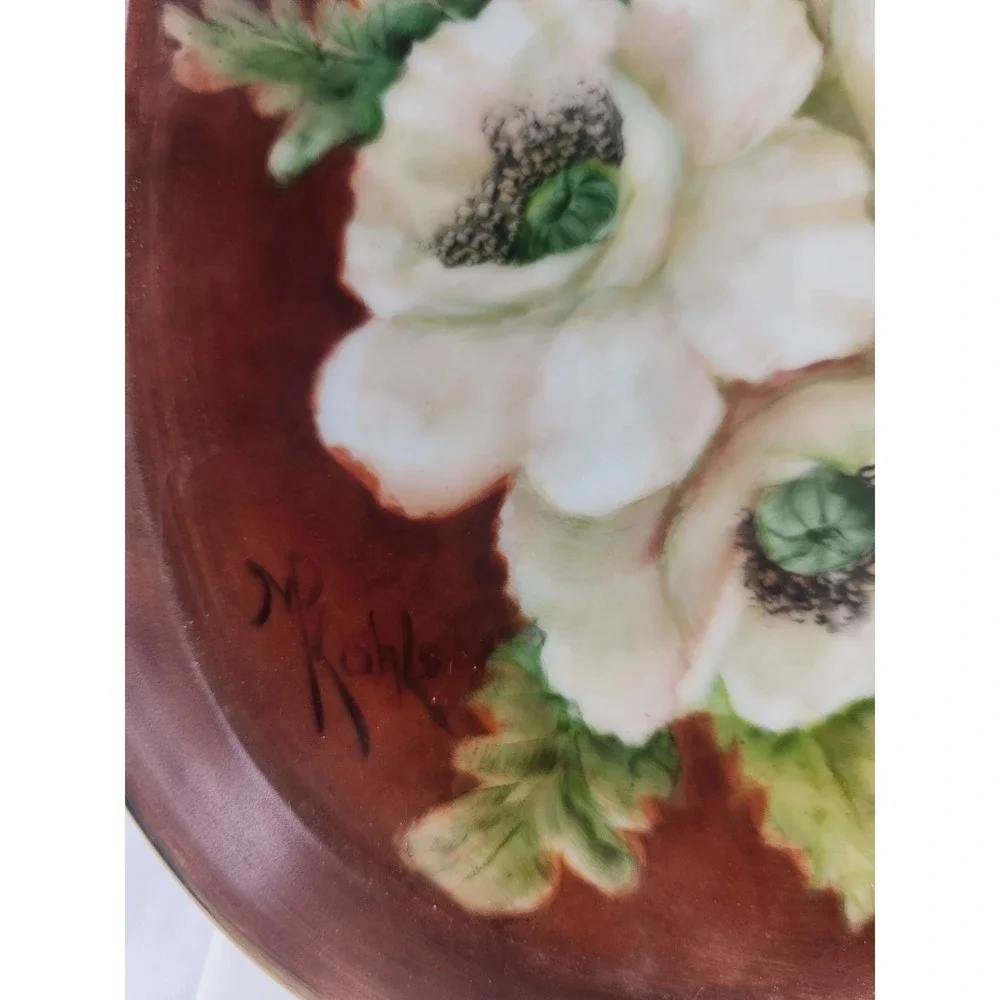 Antique 1887 Imperial Porcelain Manufactory Russia Hand Painted Tray Platter